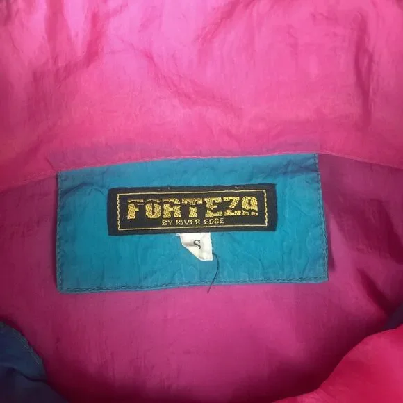 Vintage Windbreaker Women Large Forteza Colorblock Retro Nylon Parachute 80s - Picture 4 of 16